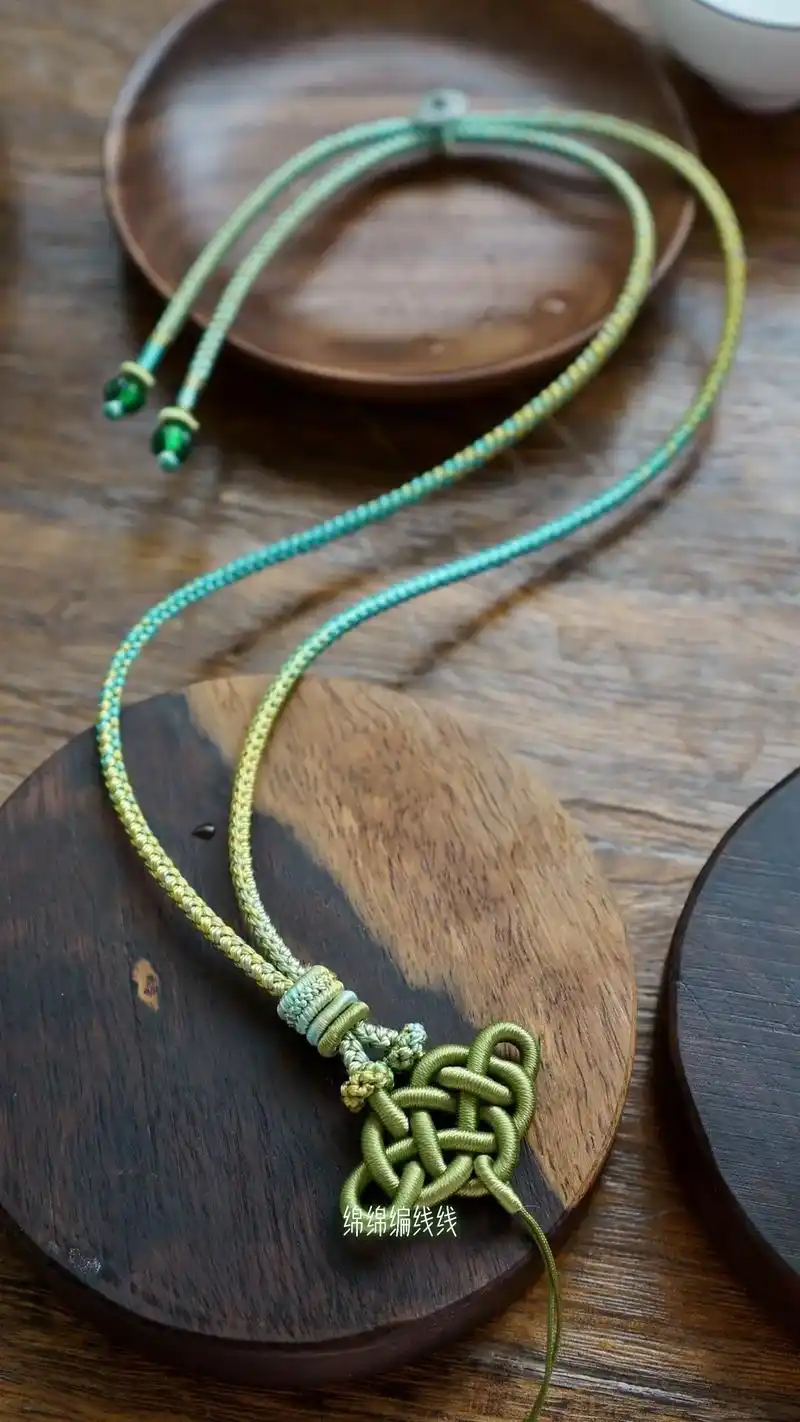 手工编织项链挂绳:荷叶莲莲 - 抖音