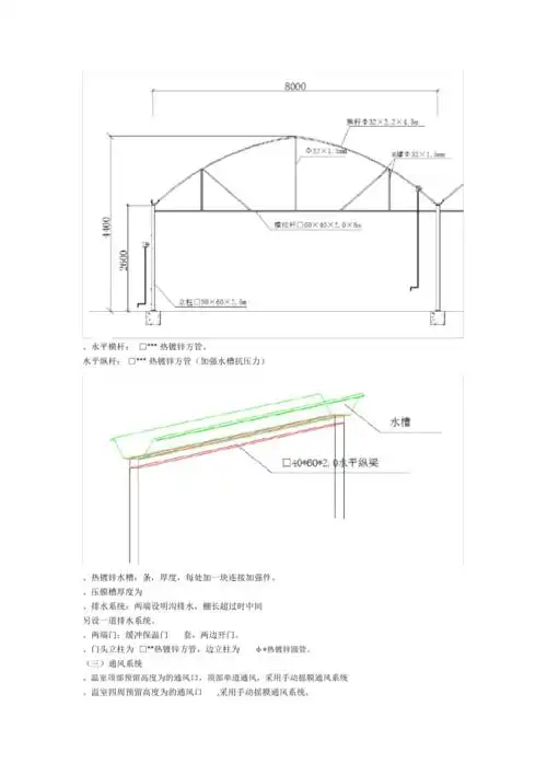 连栋钢架大棚设计方案