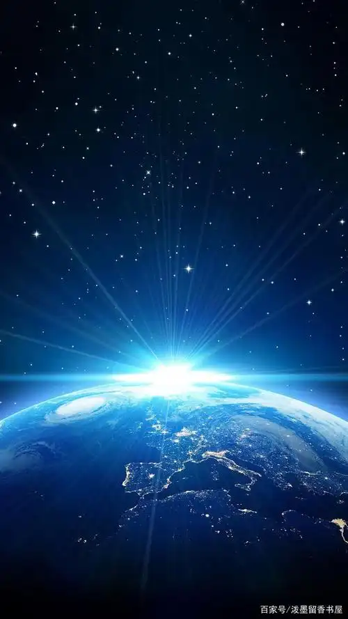 浩瀚宇宙里的地球手机壁纸图片