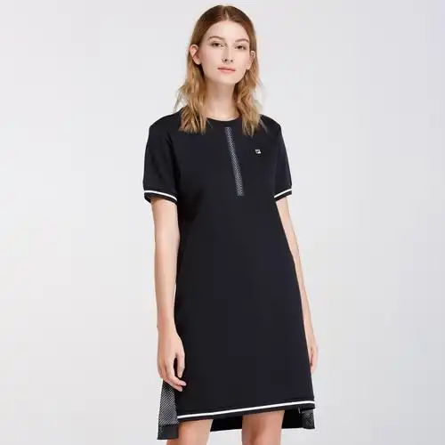 斐乐女装夏季修身圆领时尚休闲运动透气百搭舒适女式连衣裙