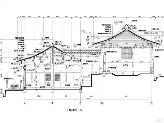 某景区古建筑施工图纸施工图