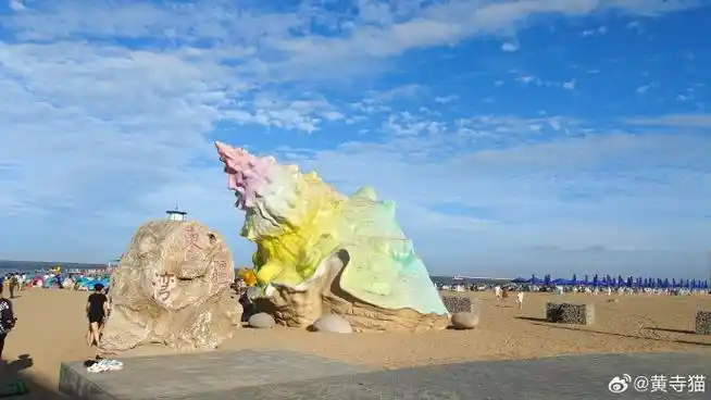 假期来到天津海边玩,东疆湾海滨浴场