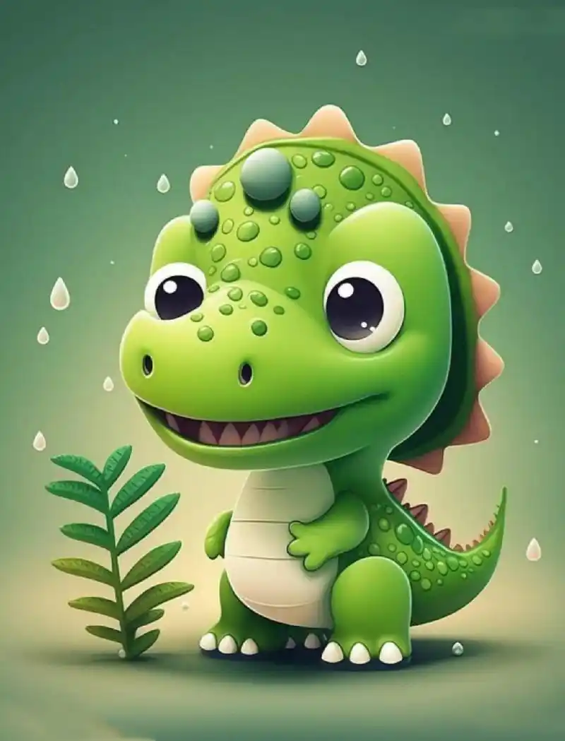 绿色的小恐龙来了