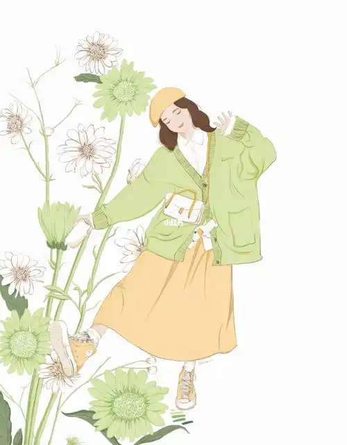 手绘小清新风格插画