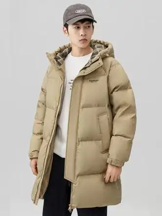 金盾kindon服男中长款冬季连帽2023年新款加厚保暖冬装青年防风外套