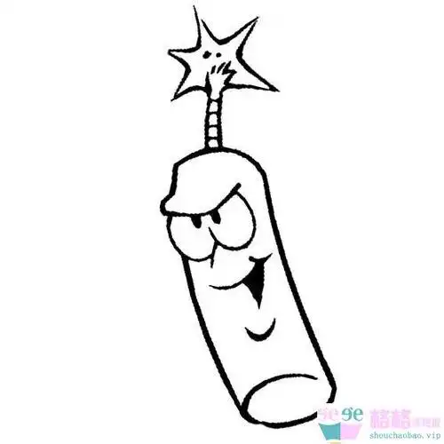 鞭炮简笔画鞭炮简笔画带颜色