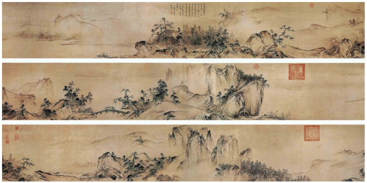 夏圭名画欣赏溪山清远图卷作品赏析