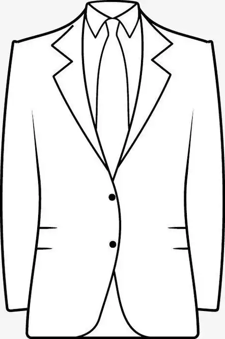 身穿西装的男人简笔画