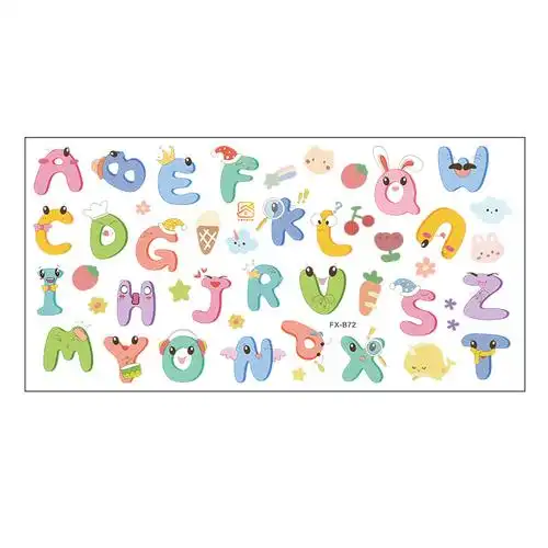 梵汐新款卡通幼教26个英文字母卧室玄关墙面美化装饰墙贴纸fx-b72