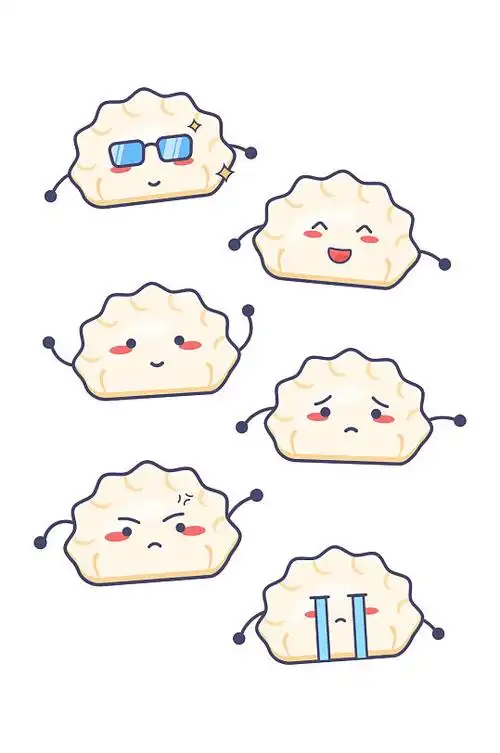 拟人卡通饺子表情包