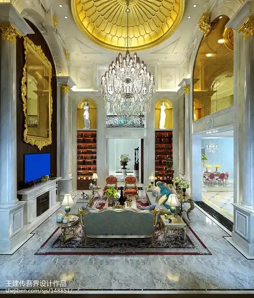 浪漫1000平欧式别墅图片欣赏功能区欧式豪华功能区设计图片赏析