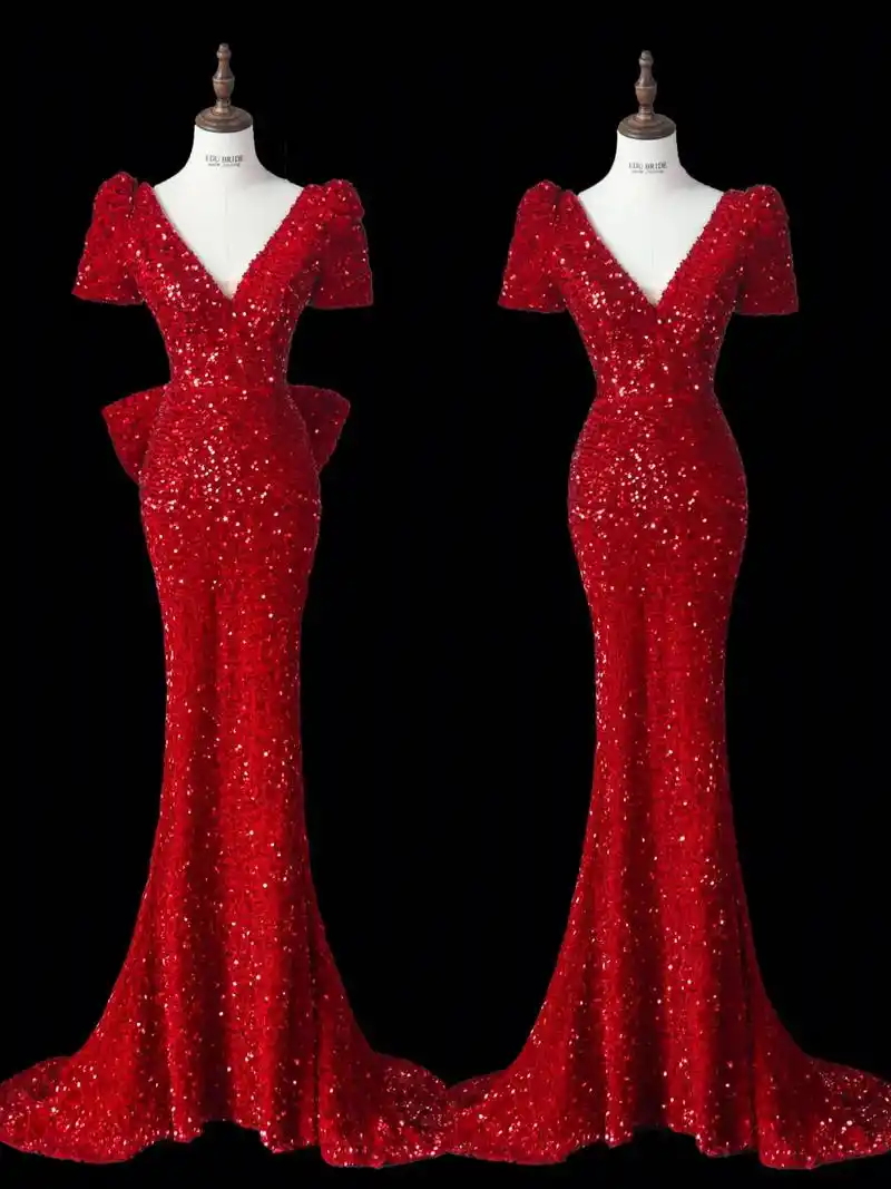 超美的闪闪敬酒服78谁穿谁好看|佛山婚纱.