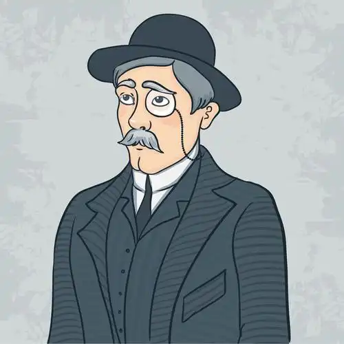 复古绅士,黑色的礼帽,矢量图的老式绅士