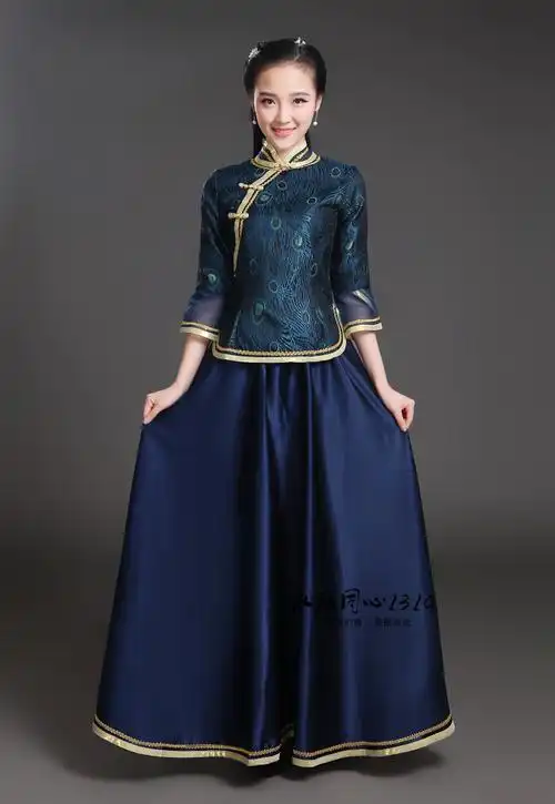 民国古装太太贵夫人小姐装 酒会礼服舞台表演 小凤仙女装演出服装