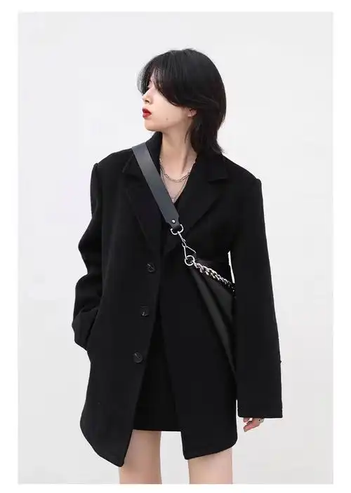 【原版做法】小个子西装毛呢外套女秋冬季新款加厚呢子赫本风大衣