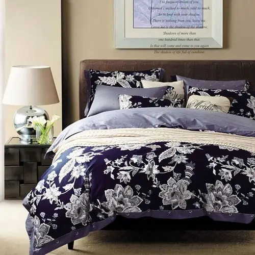 杉杉 床品家纺 长绒棉活性印花四件套 6尺 两色可选