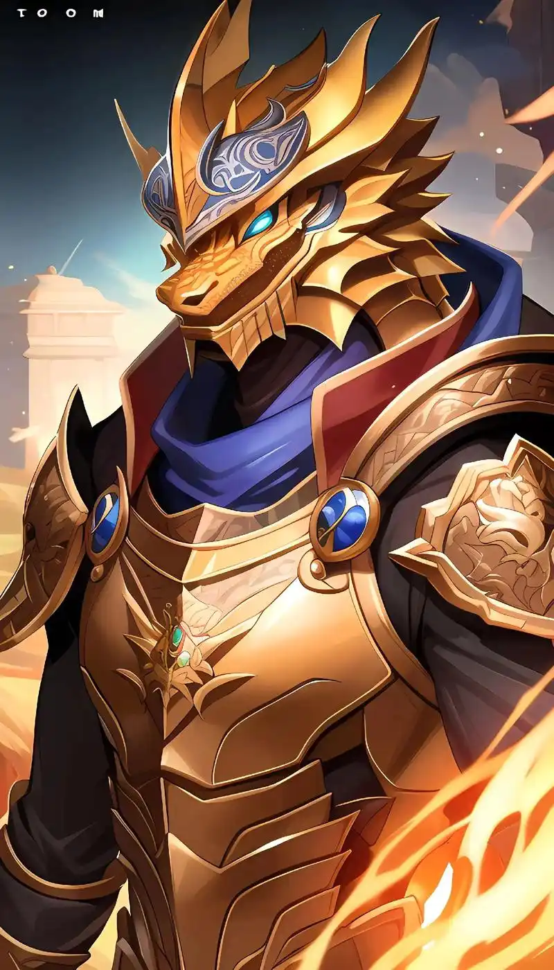 生肖龙拟人化盔甲风#二次元壁纸 #手机壁纸  - 抖音