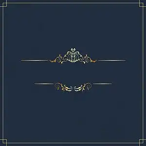 大气欧式复古藏蓝色底色渐变花纹邀请函背景