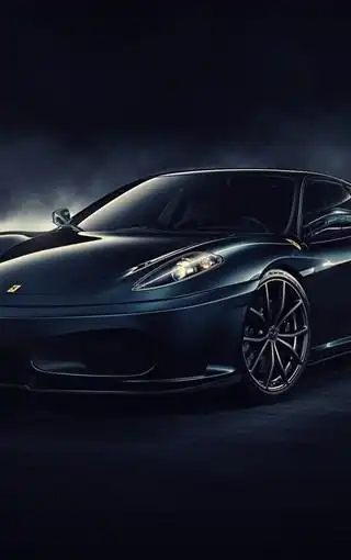 黑色超级跑车法拉利图片壁纸