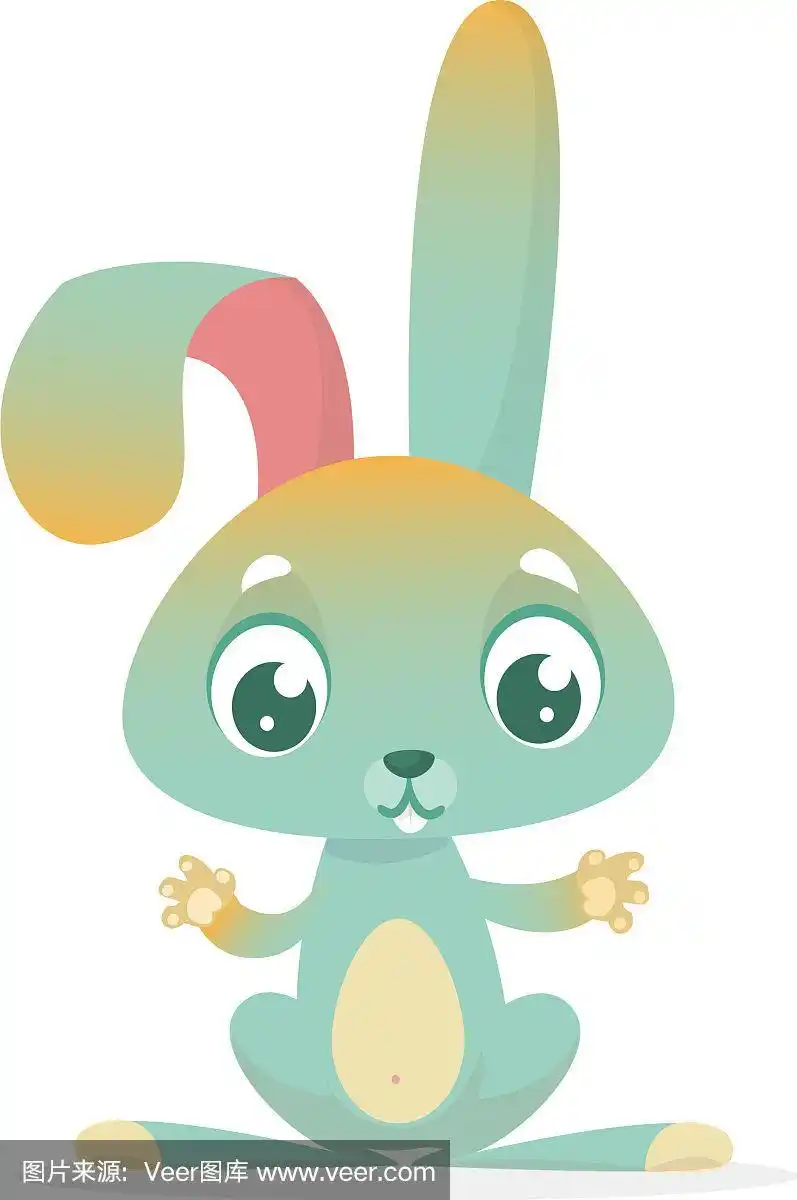 卡通可爱的大耳朵兔子