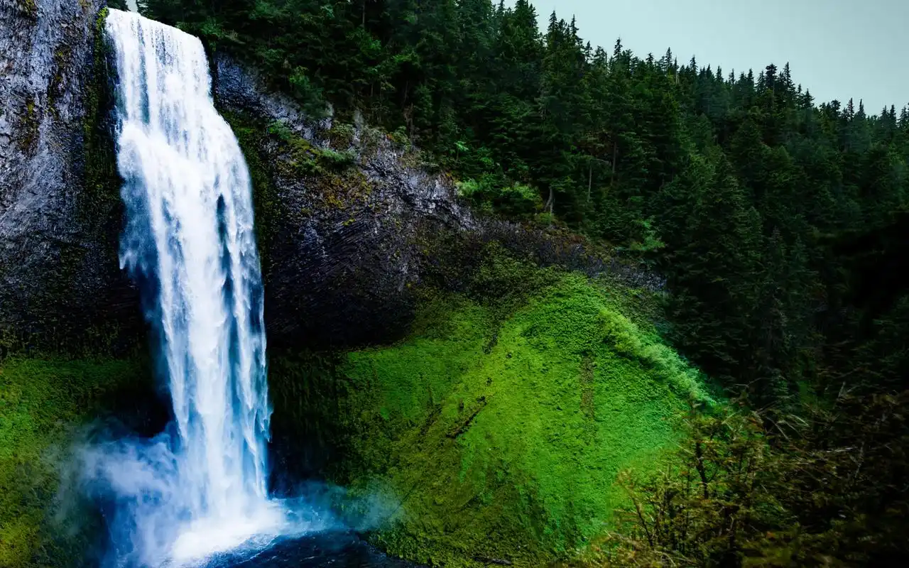 绿色护眼山水风景高清桌面壁纸