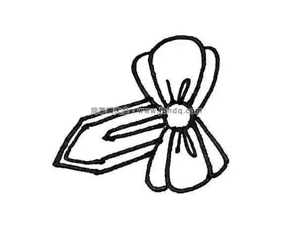 宝石发卡简笔画