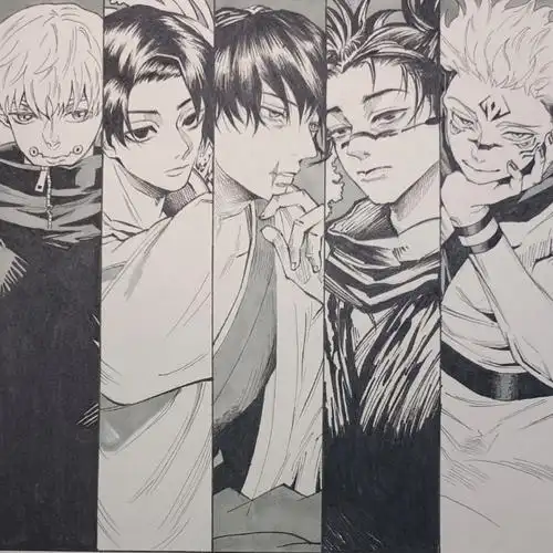 动漫黑白#战术回咒#临摹