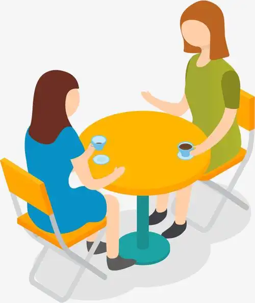 谈话手绘清新头像