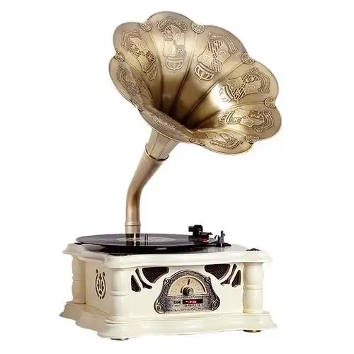 复古留声机客厅大喇叭cd摆件美式黑胶唱片机老式唱机创意蓝牙音响1807