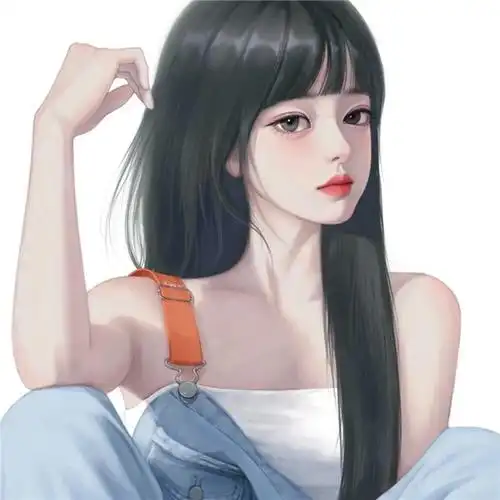 超有质感的手绘头像女