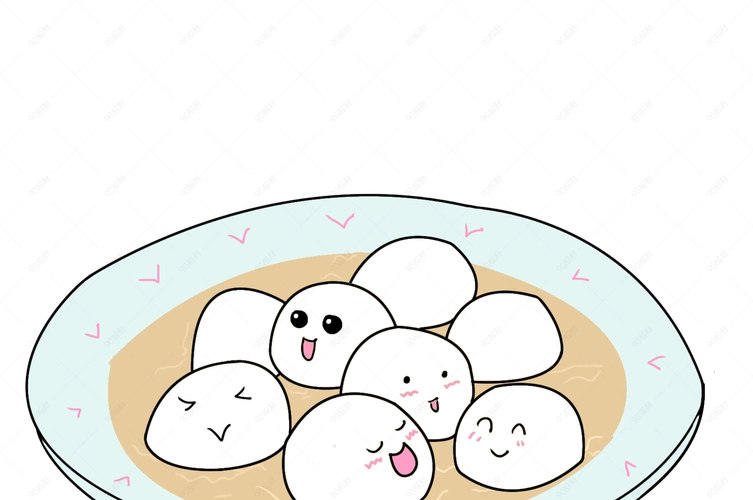 正月十五元宵佳节汤圆插画