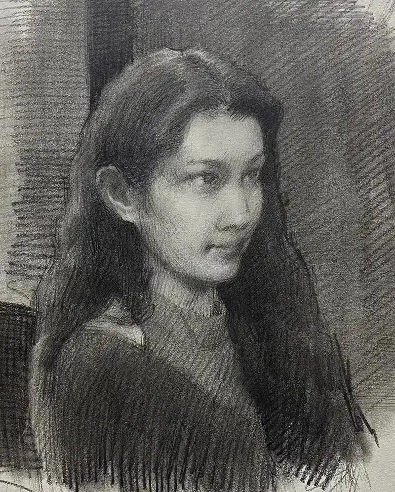 完整步骤.#素描 #美术生 #画画 #人物肖像 #素描头像 - 抖音