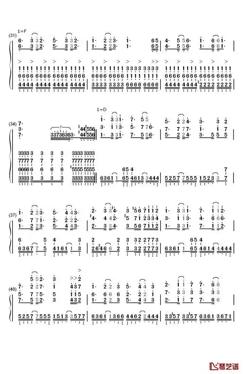 lydia钢琴简谱-数字双手-飞儿乐团  f.i.r3