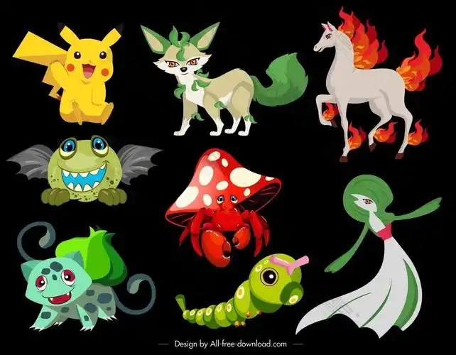 超全神奇宝贝大图鉴-动漫神奇宝贝精灵名字图片大全高清下载_懒人图库