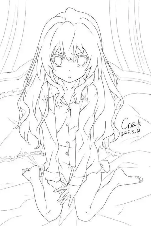 【动漫线稿】动漫美女手绘线稿素材,一大波福利来袭!