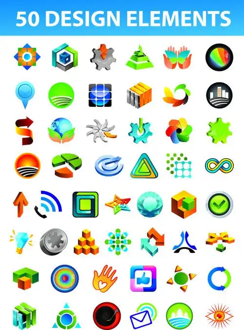 抽象矢量现代商业设计图标