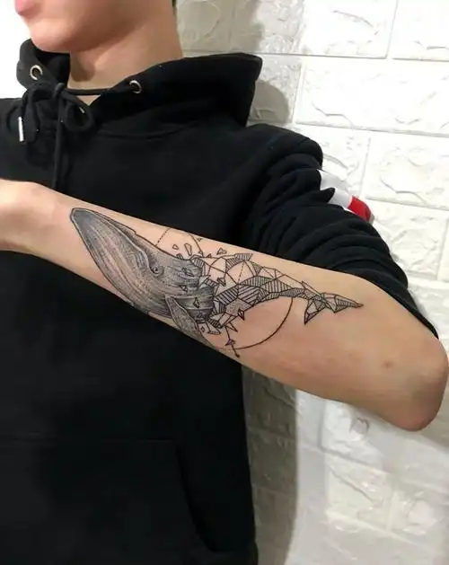 鲲纹身图片_手臂纹身图案