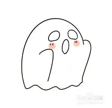 儿童简笔画-西方可爱小鬼的简笔画法