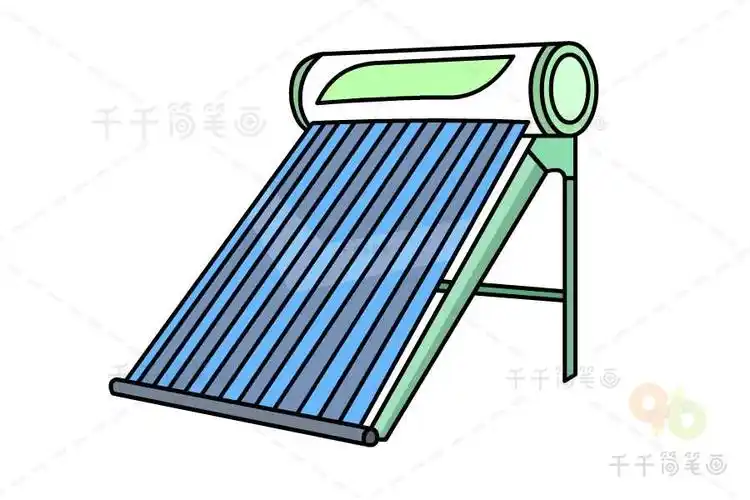 教你画太阳能热水器简笔画