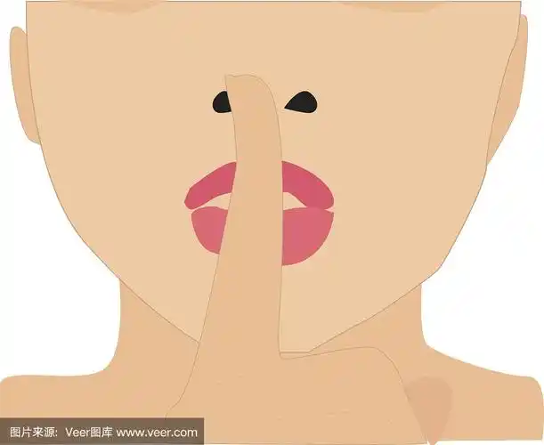 白色背景下的女孩在嘘