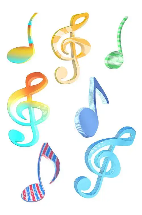 创意的艺术音符设计图案