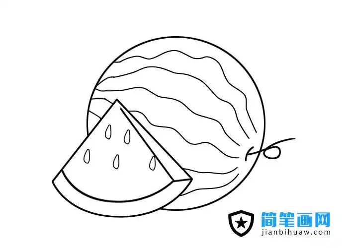 西瓜简笔画图片