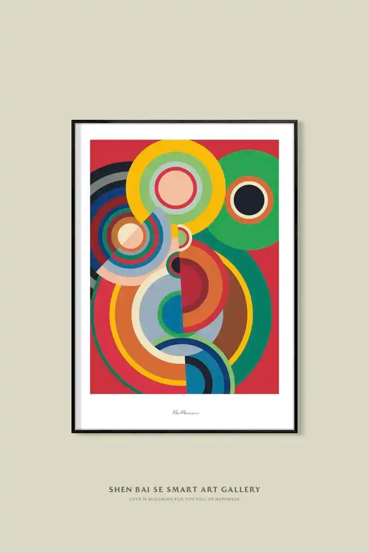 抽象画 #色彩画 #几何画 #装饰画 - 抖音