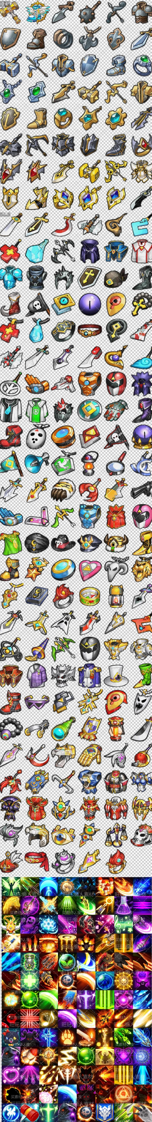 日韩q版写实 手游游戏 装备物品道具套装技能图标素材 852