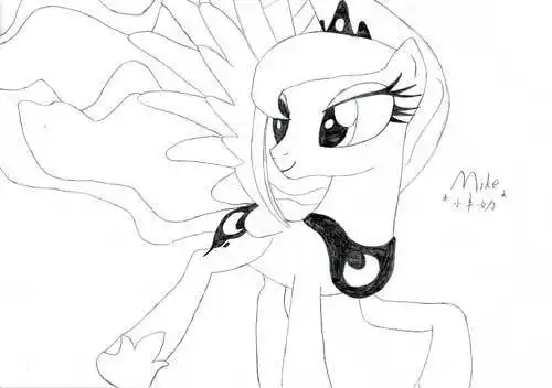 月亮公主人简笔画