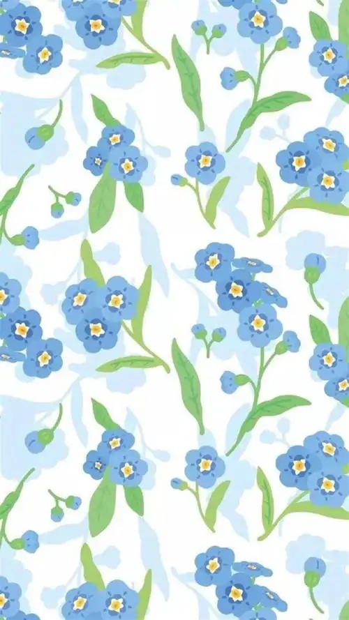 小清新碎花平铺,高清图片,手机锁屏桌面-壁纸族