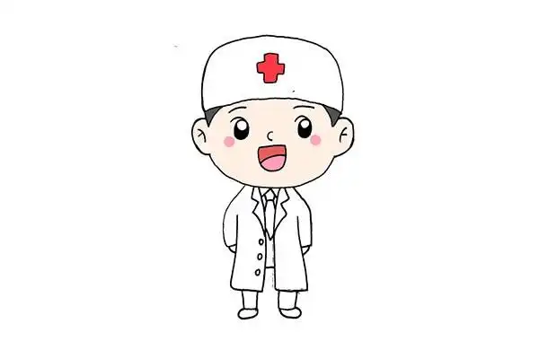 医生简笔画怎么画手绘医生的画法步骤教程