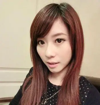 红栗色发型图片 栗红色头发图片