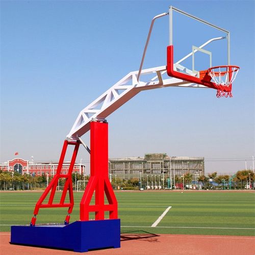 学校操场广场体育场移动平箱 仿液压三色成人标准篮球架 奥缘体育