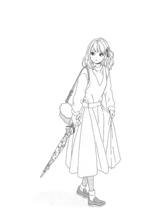 女生二次元萌系全身简笔画